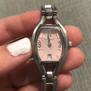 Pink faced Fossil Watch
